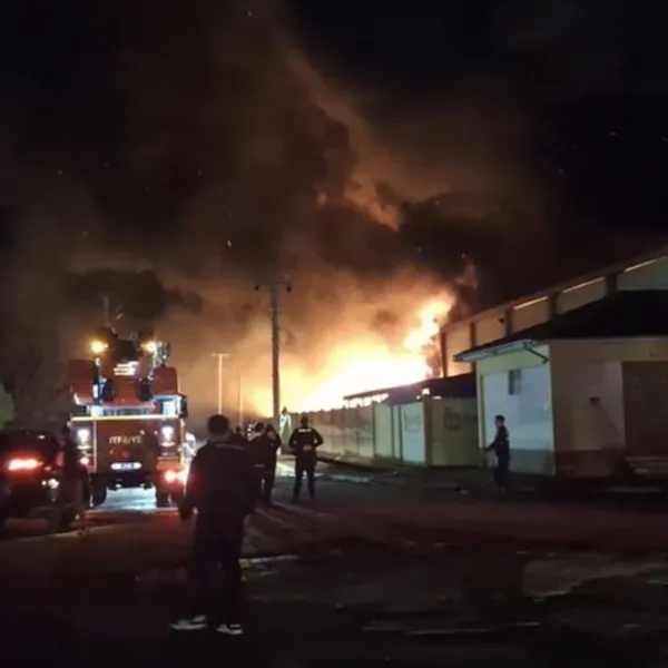 Geri dönüşüm fabrikasında yangın çıktı