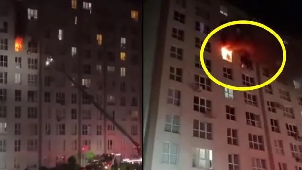 İstanbul'da korkunç olay... Yangın sırasında panik yapan kadın 8. kattan böyle atladı