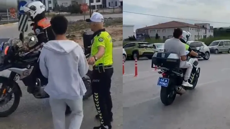 Polis zamana karşı yarıştı, geç kalan öğrenci son anda sınava yetişti