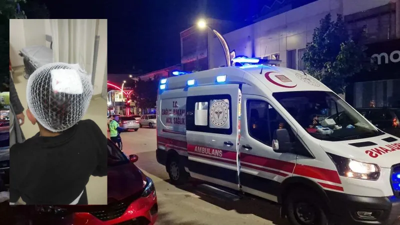 Şampiyonluk kutlamasında başına havai fişek isabet eden çocuk yaralandı