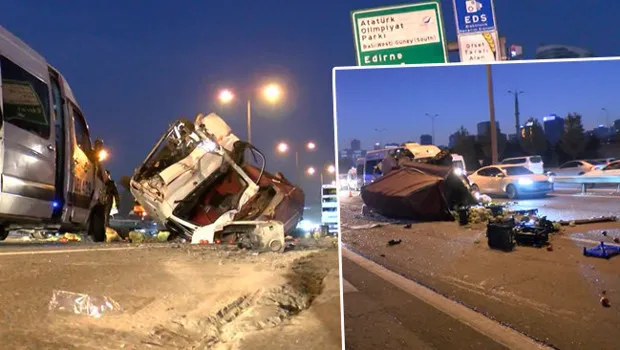 TEM Otoyolu'nda zincirleme kaza: Kilometrelerce araç kuyruğu oluştu